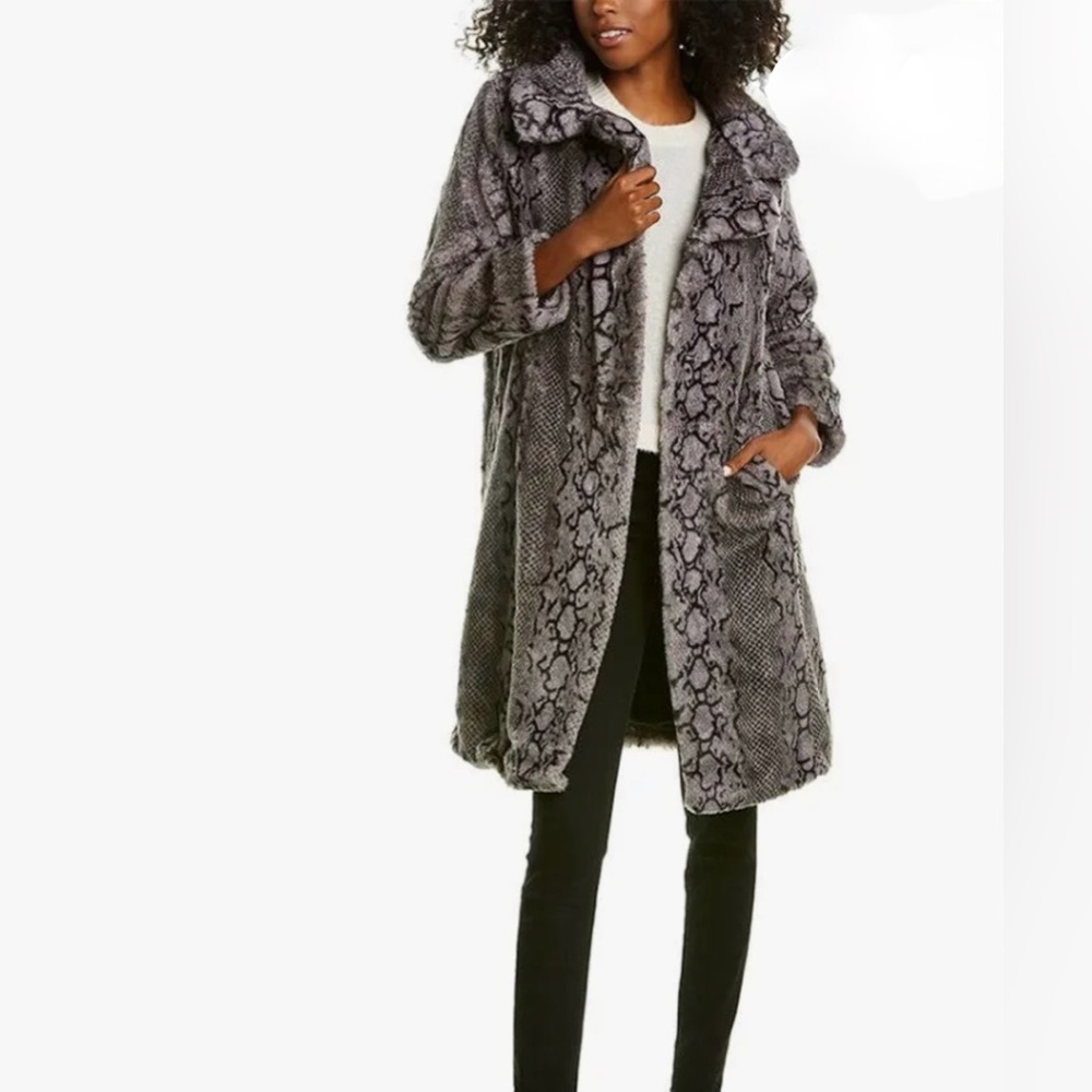 Badgely Mischka Women’s Long Faux Fur Coat